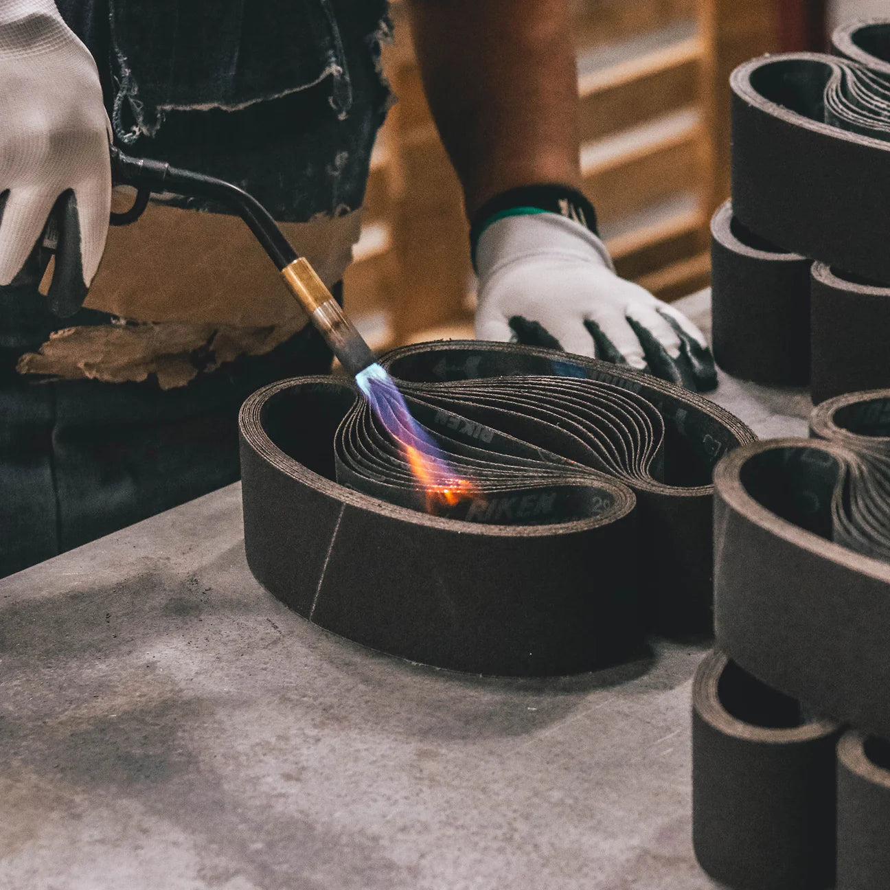 Maverick Abrasives sanding belts for woodworking and metal surface preparation