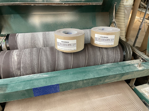 Drum Sander Roll With Hook & Loop Backing - Maverick Abrasives