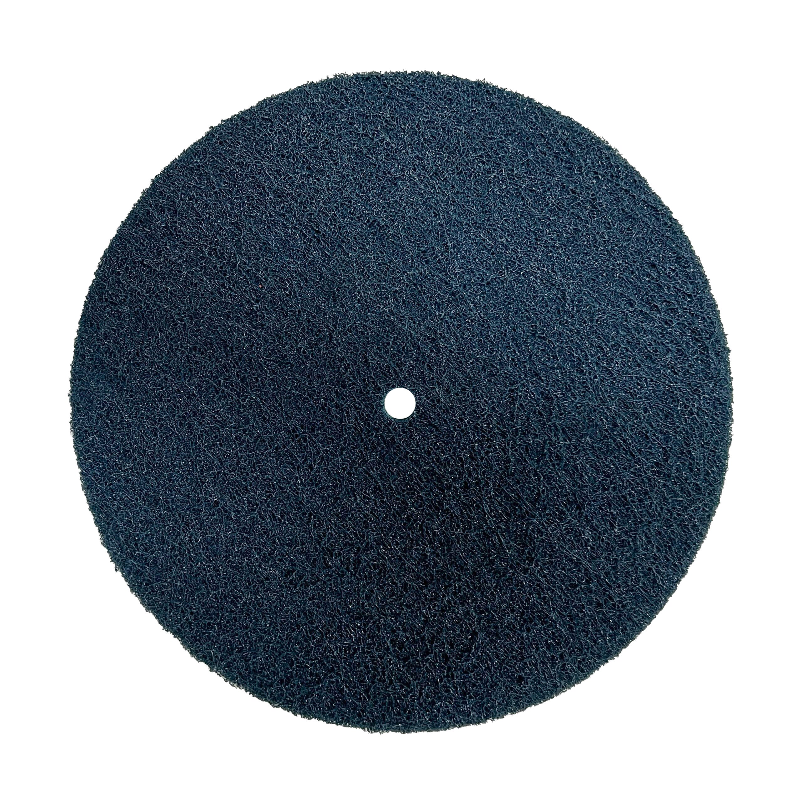 Stack of Surface Prep Buff and Blend Discs, ideal for metal smoothing before polishing, shown in various sizes.
