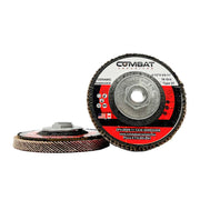 Alt text: Ceramic Type 29 high-density flap disc, 4-1/2 x 5/8-11, ideal for rapid material removal and smooth shaping on wood and metal surfaces.