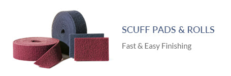 Flexible FLEX Scuff Pads for automotive refinishing and industrial surface preparation on corners and contoured areas.