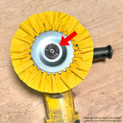 Close-up of a 5/8'-11 Lock Nut for Angle Grinders, designed for safety and durability with compatible Safety Flanges.