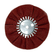Satin Airway Buffing Wheel for angle grinders, ideal for metal restoration and polishing.