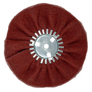 Alt text: Satin Airway Buffing Wheel for Angle Grinders, ideal for restoring hazy metals and smoothing surfaces before polishing.