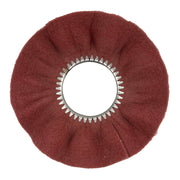 Alt text: 14-inch Satin Buffing Wheel designed for polishing machines, ideal for metal restoration and achieving a high shine.