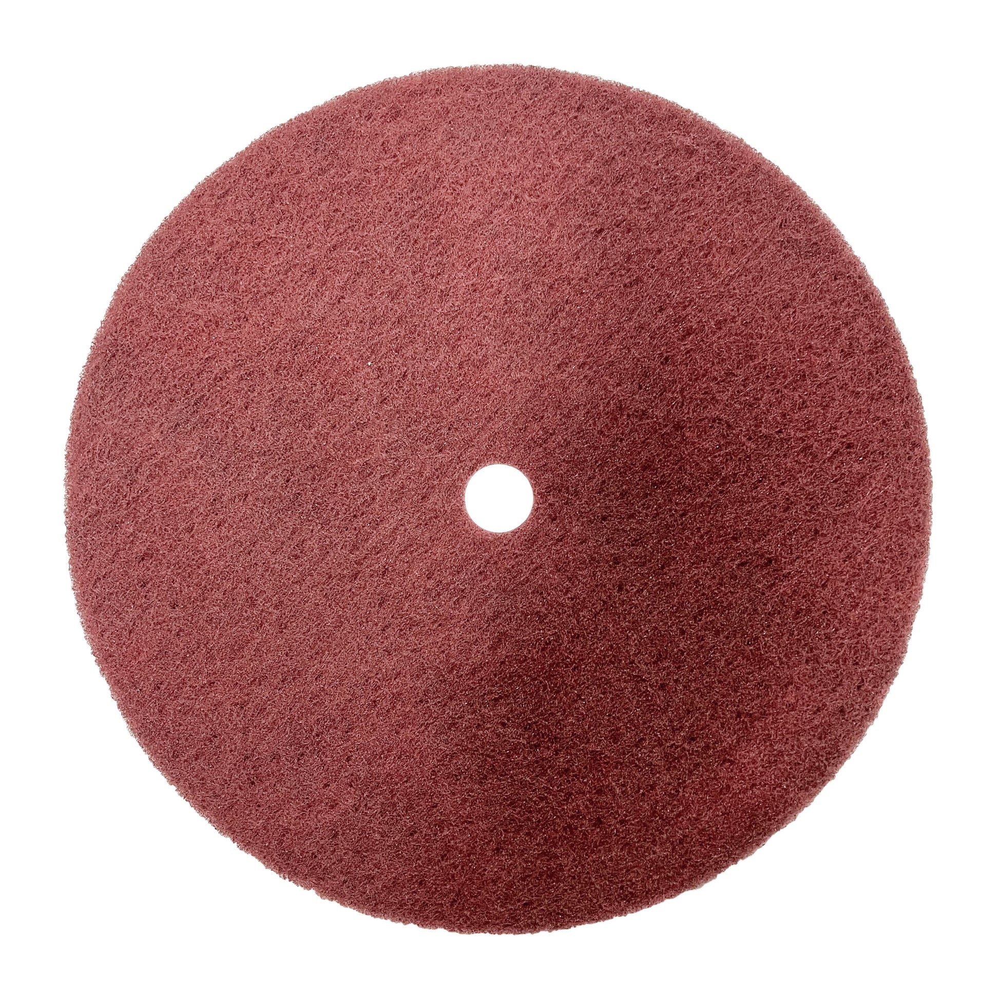 14-inch Satin Buffing Wheel on a polishing machine, ideal for metal surface restoration and shine enhancement.