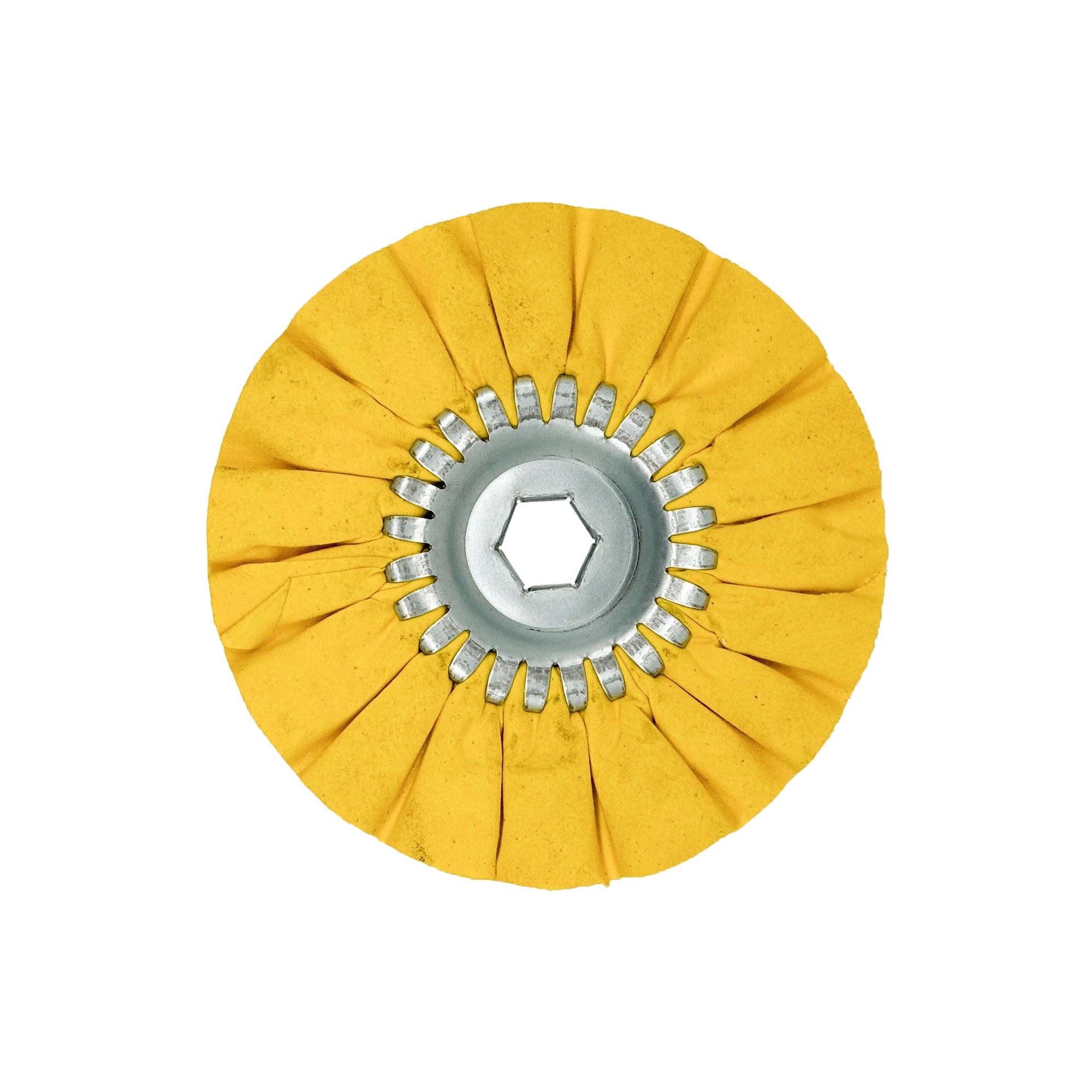 Alt text: 6-inch Mini Airway Buffing Wheels designed for polishing various metals, ideal for detailed work with variable speed grinders.