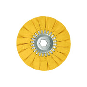 Alt text: 6-inch Mini Airway Buffing Wheels designed for polishing various metals, ideal for detailed work with variable speed grinders.