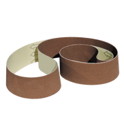 Two 6-inch by 264-inch sanding belts for woodworking and metal fabrication, displayed on a plain background.
