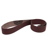 Pack of two 6 x 158 premium sanding belts for wood, aluminum, and stainless steel, in durable cloth backing.