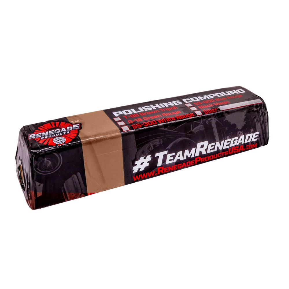 Stack of 10 bar cases of metal polishing compound from Renegade Products, showcasing bulk discount offer.