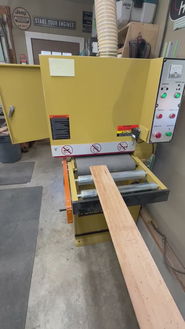 Load video: Maverick Abrasives video showcasing sanding belts, discs, and abrasive products in action