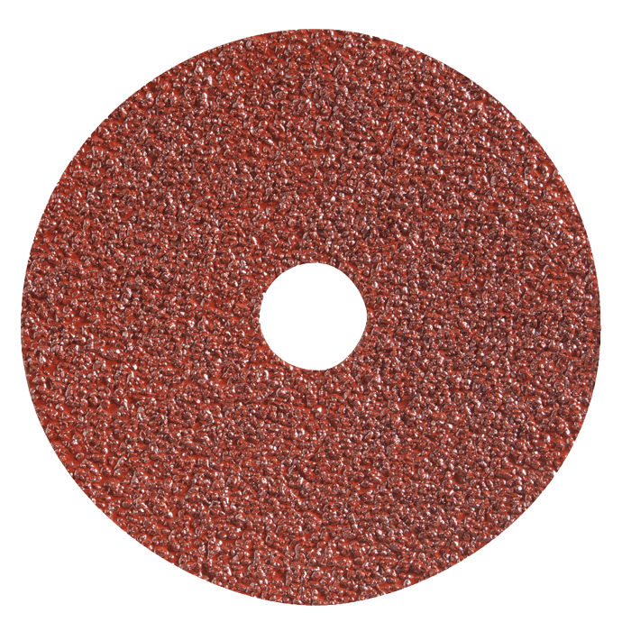 Pack of 25 Aluminum Oxide and Ceramic Resin Fiber Discs for metal grinding and surface preparation.