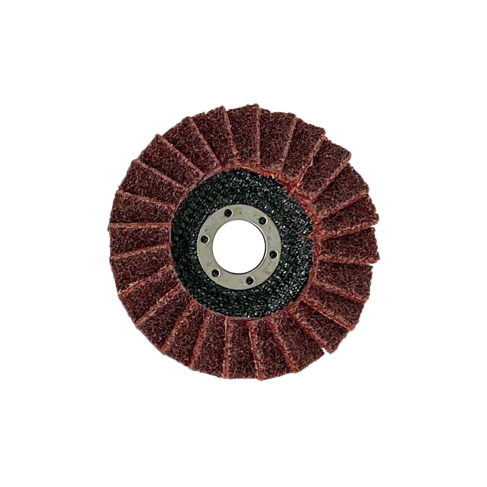 4-1/2 x 7/8 inch Type 29 surface conditioning flap disc in coarse, medium, and fine grits for metal and fiberglass.
