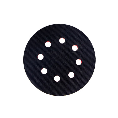 Variety of back-up pads for sanding discs, including velcro and PSA types, with different rubber hardness and hole patterns.