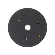 Variety of back-up pads for sanding discs with velcro and PSA, different rubber hardness, some with holes for dustless sanding.