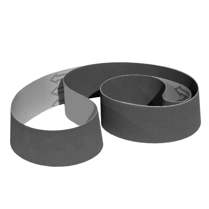 Two-pack of 6 x 300 sanding belts in Aluminum Oxide and Zirconia for wood and metal sanding.