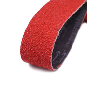 Four-pack of 13-3/4 x 78-3/4 sanding belts in aluminum oxide, zirconia, and ceramic for wet or dry use.