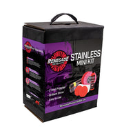 Comprehensive Stainless Steel Polishing Kit including buffing wheels, polishing compounds, and microfiber towels for vehicle and metal restoration.