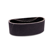 Pack of 12, 3-inch by 84-inch cork sanding belts for glass fabrication, ensuring a polished finish.